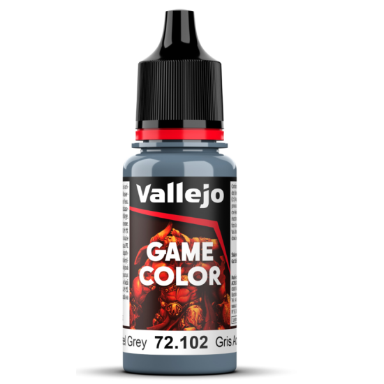 Vallejo Game Color 72.102 Steel Grey, 18 ml